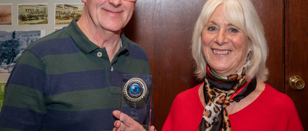 Photo of trophy presentation